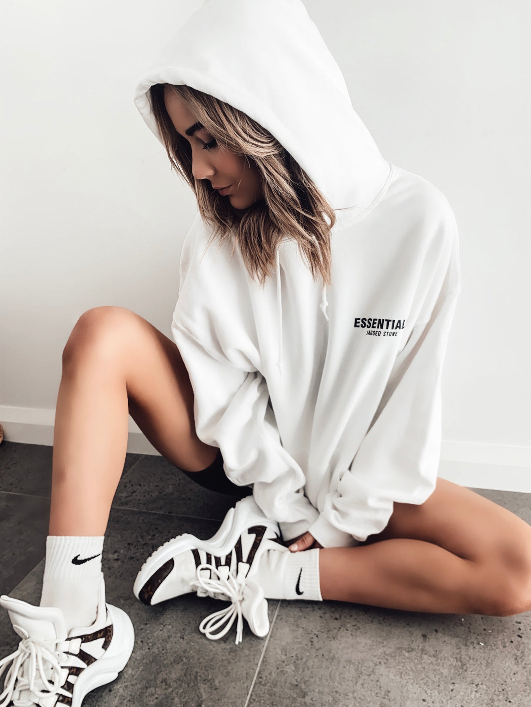 JS Oversized Hoodie - White